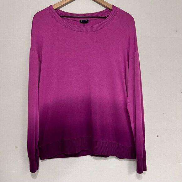 Splendid Purple Ombre Fleece Top   Sz. Lg - Picture 4 of 7